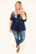 Born Beautiful Blouse, Marine