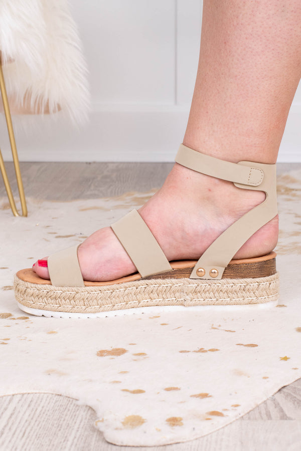Sole Searching Sandals, Beige