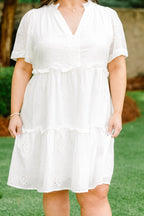 Daffodils and Daydreams Dress, White