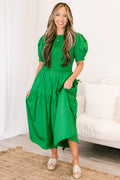 Daily Happening Midi Dress, Green