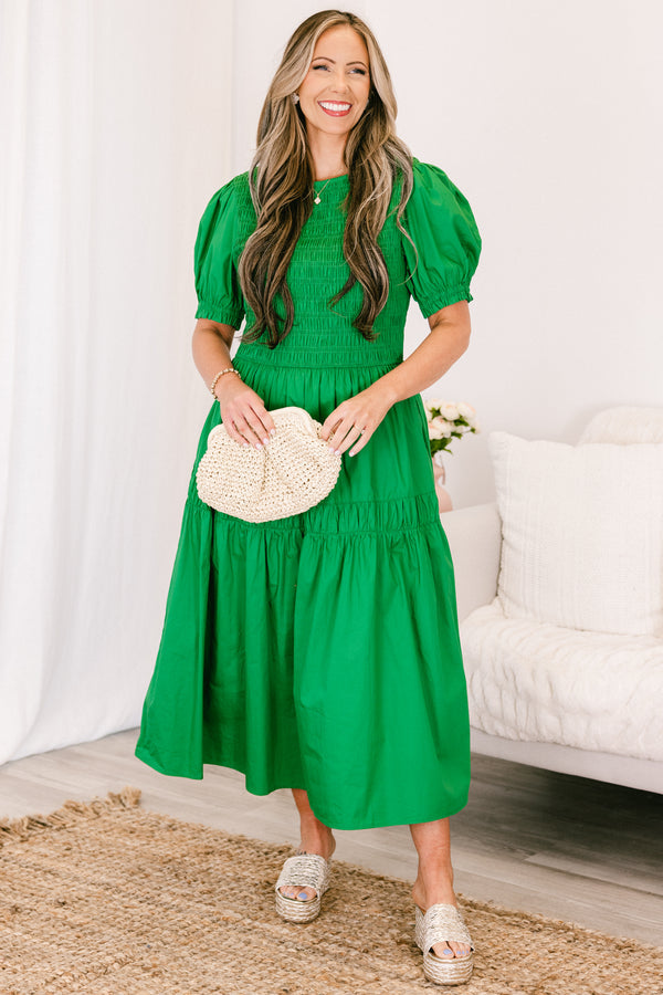 Daily Happening Midi Dress, Green