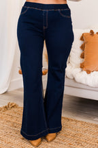Dare To Flare Jeans, Super Dark Wash