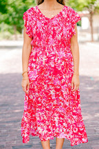 Daring Hearts Midi Dress, Pink