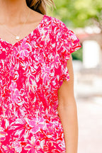 Daring Hearts Midi Dress, Pink