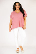 Darling Days Tee, Dark Red