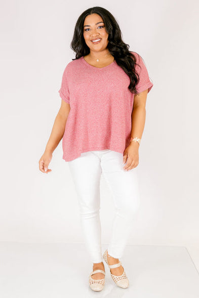 Darling Days Tee, Dark Red