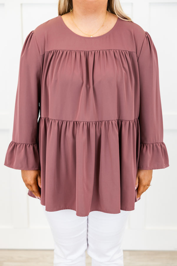 Day Dreaming About You Top, Mauve