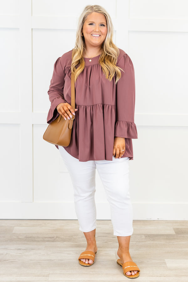 Day Dreaming About You Top, Mauve