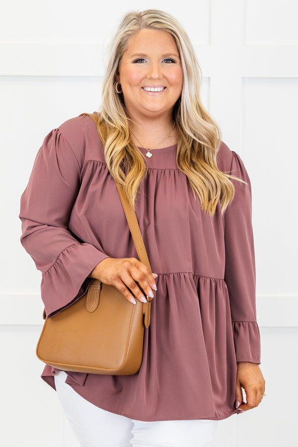 Day Dreaming About You Top, Mauve