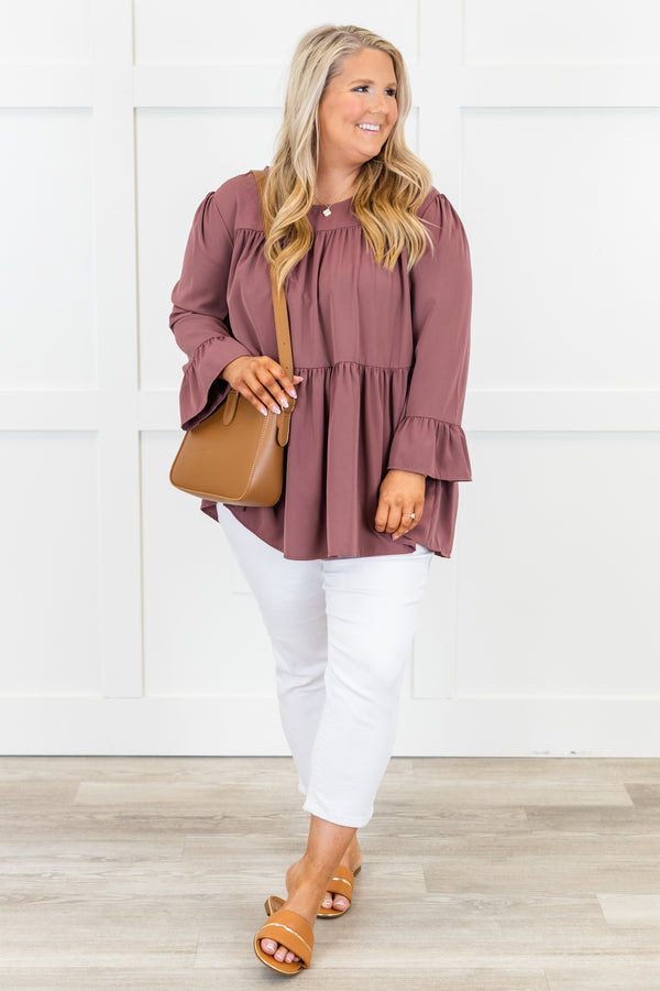 Day Dreaming About You Top, Mauve