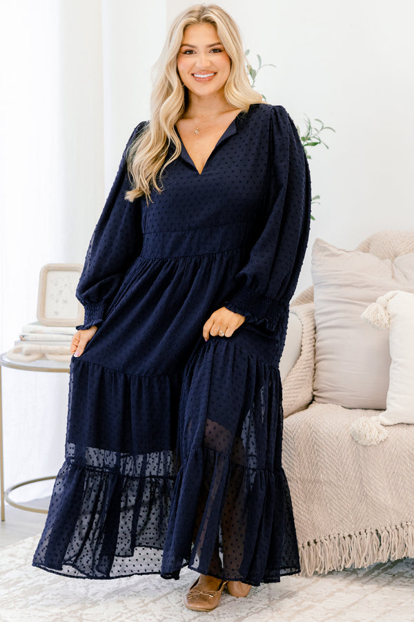 Days Of Dreaming Dress, Navy Swiss