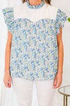 Zart wie eine Blume Top, Blau