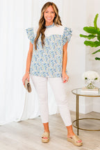 Zart wie eine Blume Top, Blau