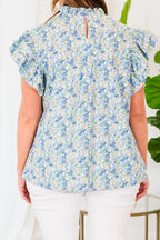 Zart wie eine Blume Top, Blau