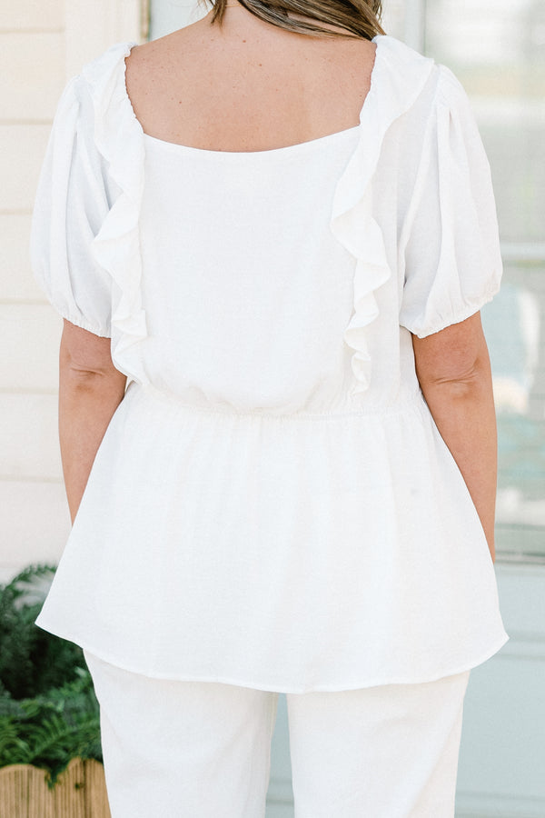 Delicate Perfection Top, Snow White