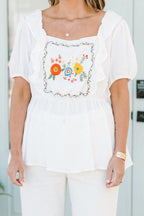 Delicate Perfection Top, Snow White