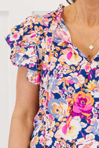 Dewdrop Darling Top, Navy-Pink