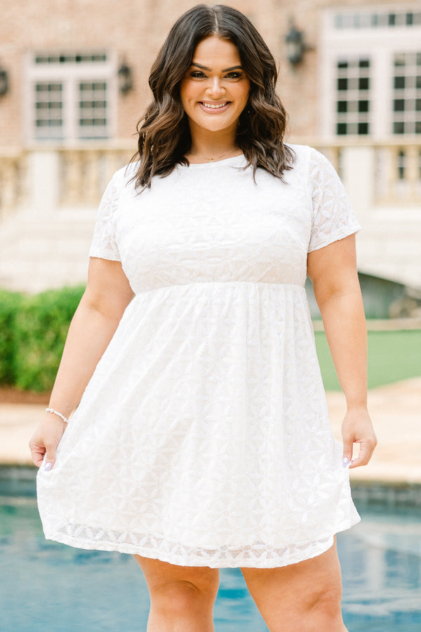 Diamond Season Dress, White