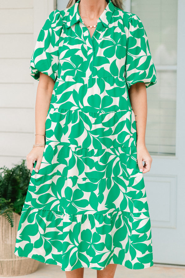 Dinner With The Girls Midi Dress, Green