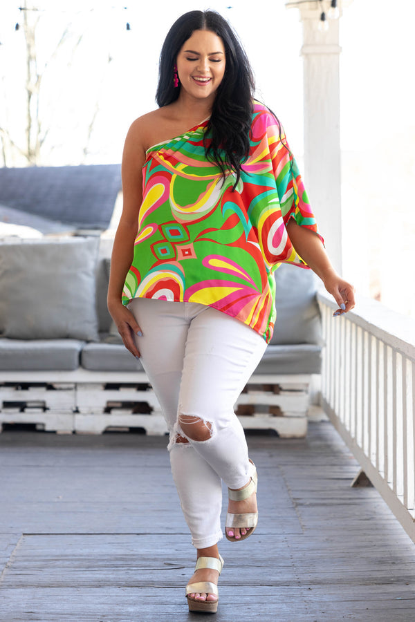 Disco-Girl-Top, mehrfarbig