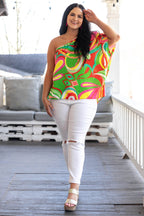 Disco-Girl-Top, mehrfarbig