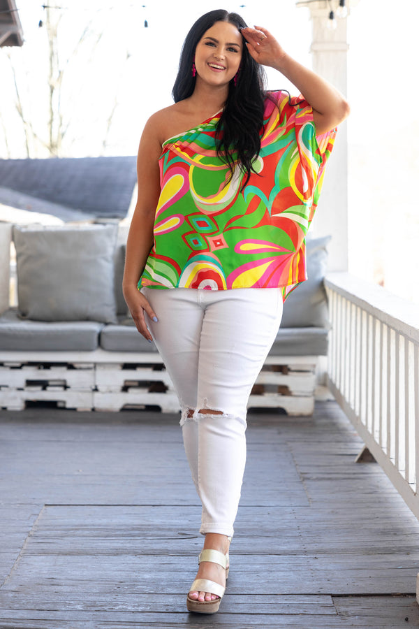 Disco-Girl-Top, mehrfarbig
