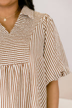 Do It All Top, Brown Stripe