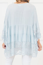 Don't Fail Me Now Bluse, Hellblau