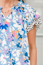 Dreamy Daze Top, Light Blue Mix