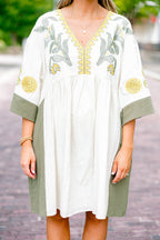 Drifting Muse Dress, Olive