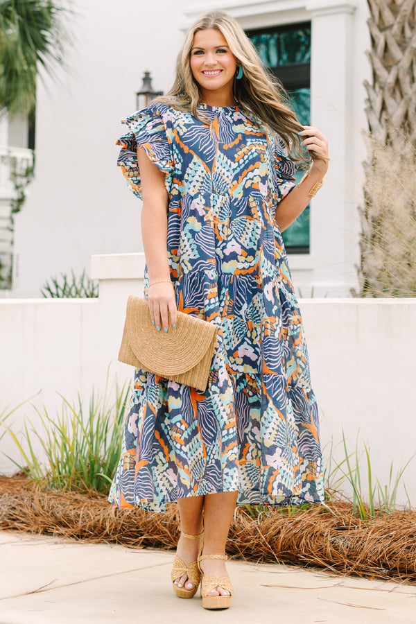 Kleid Drifting Directions, Marineblau