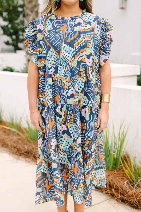Kleid Drifting Directions, Marineblau