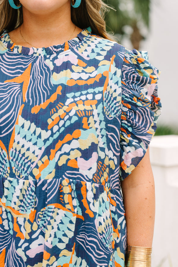 Kleid Drifting Directions, Marineblau