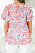 Dynamic Petal Parade Top, Coral