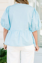 Easy Living Top, Light Blue