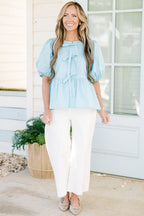 Easy Living Top, Light Blue