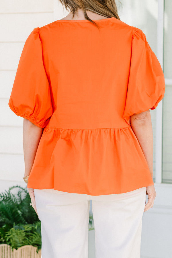 Easy Living Top, Orange