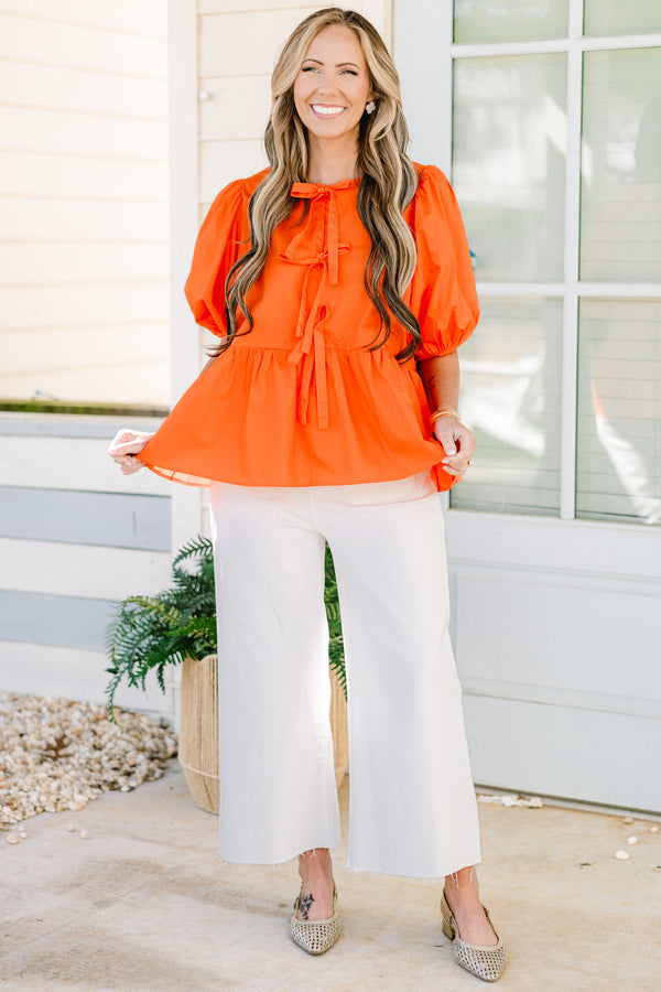 Easy Living Top, Orange