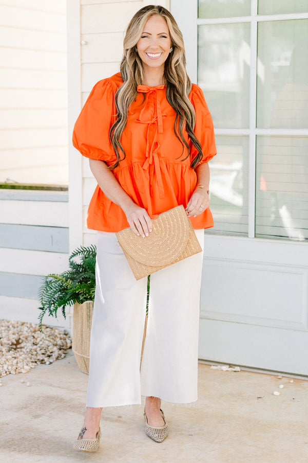 Easy Living Top, Orange