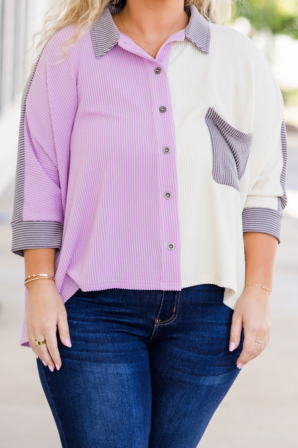 Easygoing Essential Top, Lavender