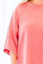 Leichtes Vintage T-Shirt, Rosa