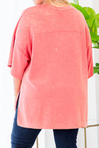Leichtes Vintage T-Shirt, Rosa