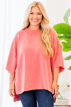 Leichtes Vintage T-Shirt, Rosa