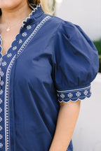 Effortless Grace Top, Navy