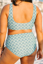 Electric Blossom Swim Top, Palmblatt