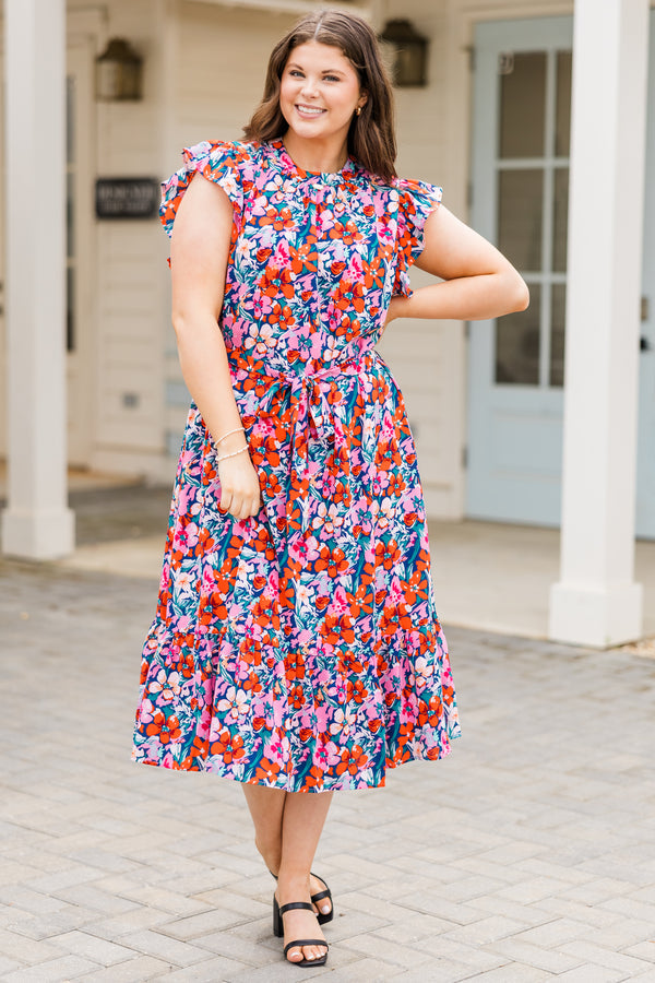 Elegantly Enchanted Maxi Dress, Pink