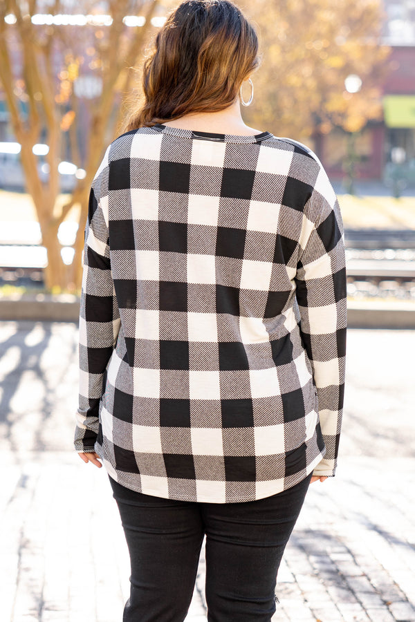Enchanted Story Top, Black-Ivory
