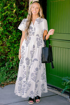 Enchanting Moments Maxi Dress, Cream-Black