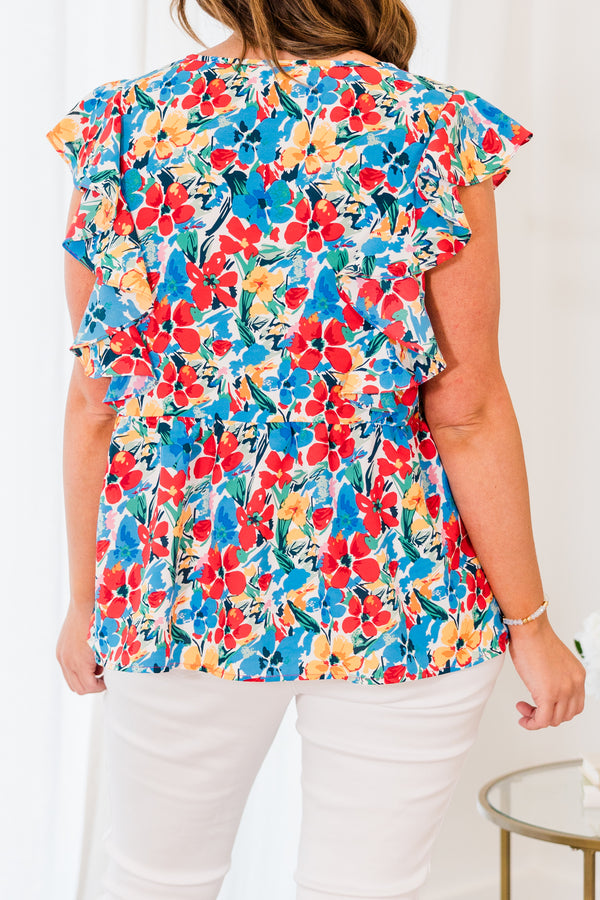 Encouraging Words Top, Blue