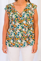 Encouraging Words Top, Teal